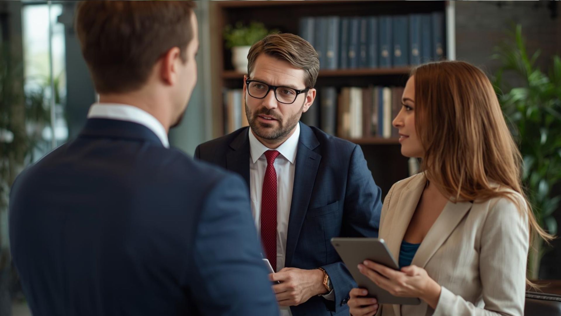 Estate planning attorney explaining fiduciary roles—trustee, agent, and personal representative—to a family reviewing legal documents in Wisconsin.