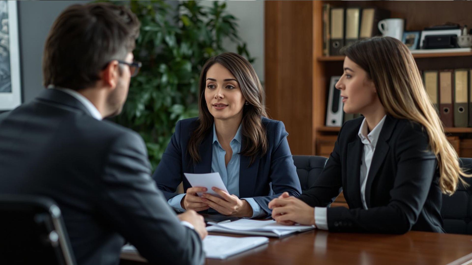 Estate planning attorney explaining Wisconsin probate real estate process to a family, focusing on property transfer without a trust.