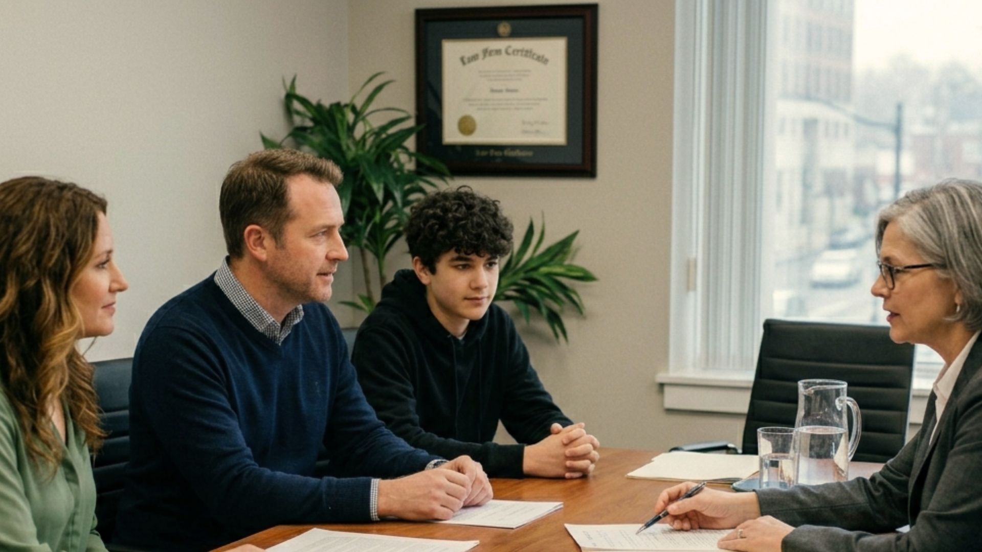 Blended family meeting with Wisconsin estate planning attorney to protect biological heirs and inheritance rights
