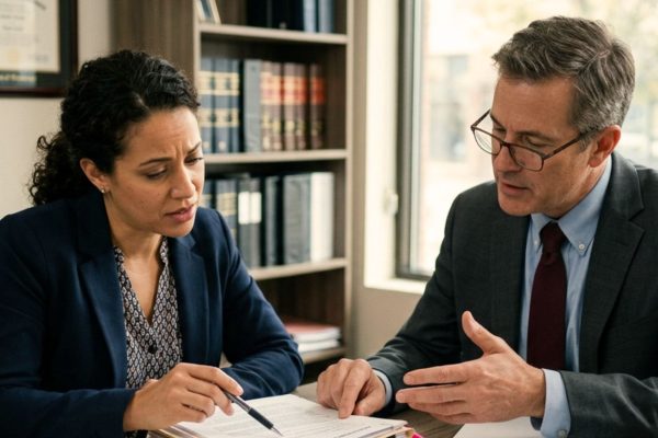 Successor trustee reviewing trust documents with Wisconsin estate planning attorney for effective estate management