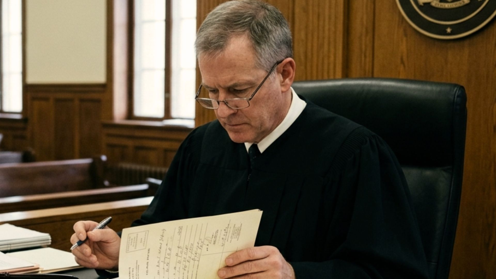 udge reviewing estate case in Wisconsin probate court overseeing legal compliance and administration