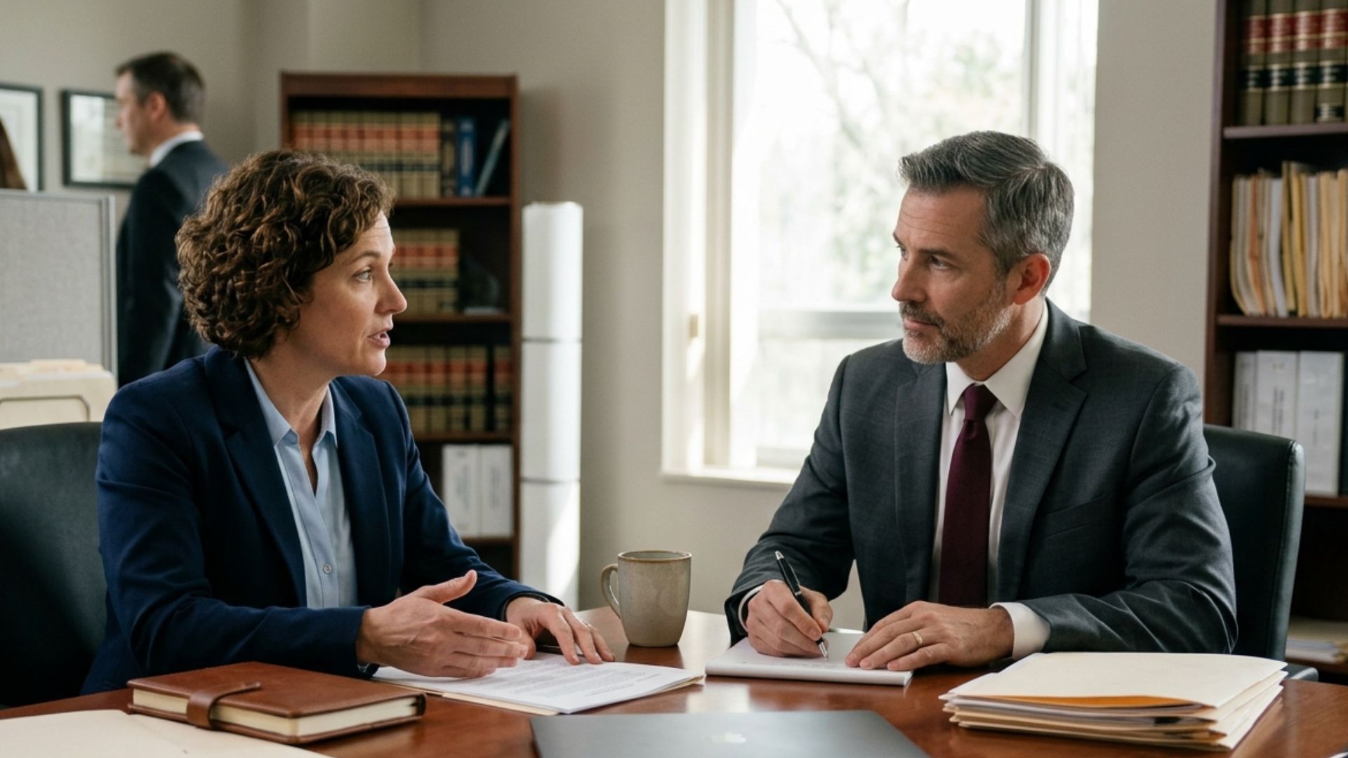 Family caregiver discussing Wisconsin estate planning and elder care responsibilities with attorney