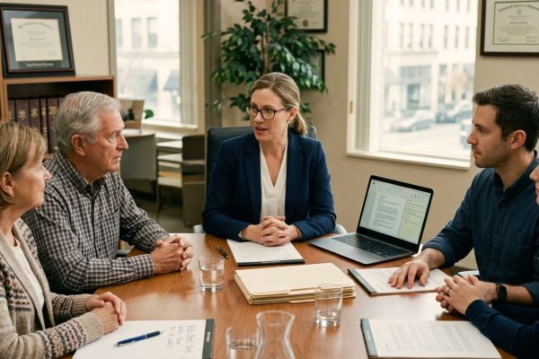 Madison Wisconsin family meeting with estate planning attorney to discuss early wisconsin estate planning strategies