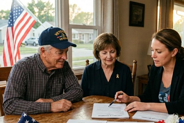 Family honoring loved ones on Memorial Day while discussing Wisconsin estate planning and future protection