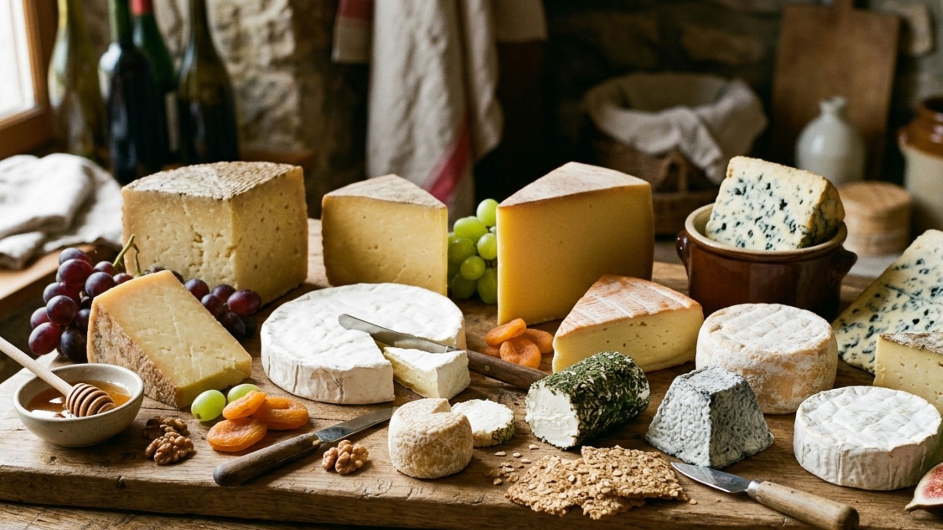 Assortment of traditional cheeses from different cultures celebrating National Cheese Day and global food heritage