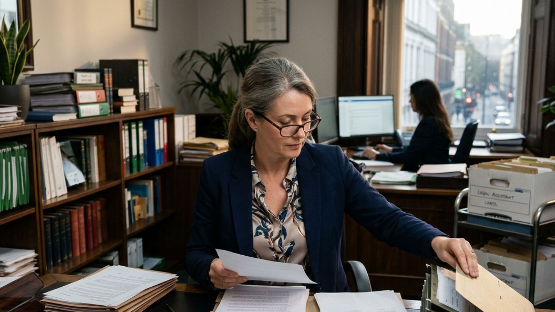 Executor organizing essential estate records and legal documents during the process of probate in Wisconsin