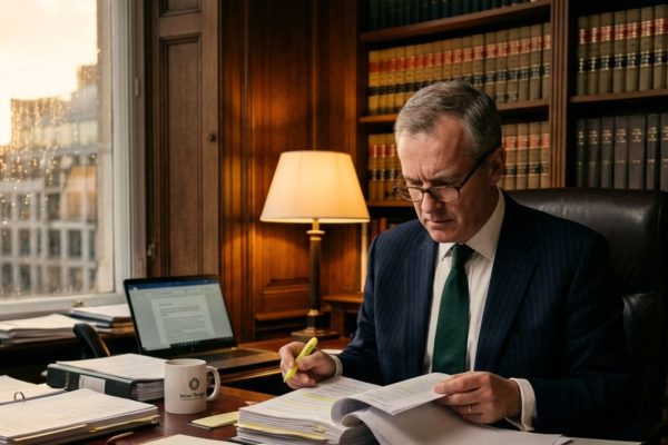 Wisconsin probate attorney reviewing reopened estate documents after discovery of new assets or legal issues during the process of probate in wisconsin