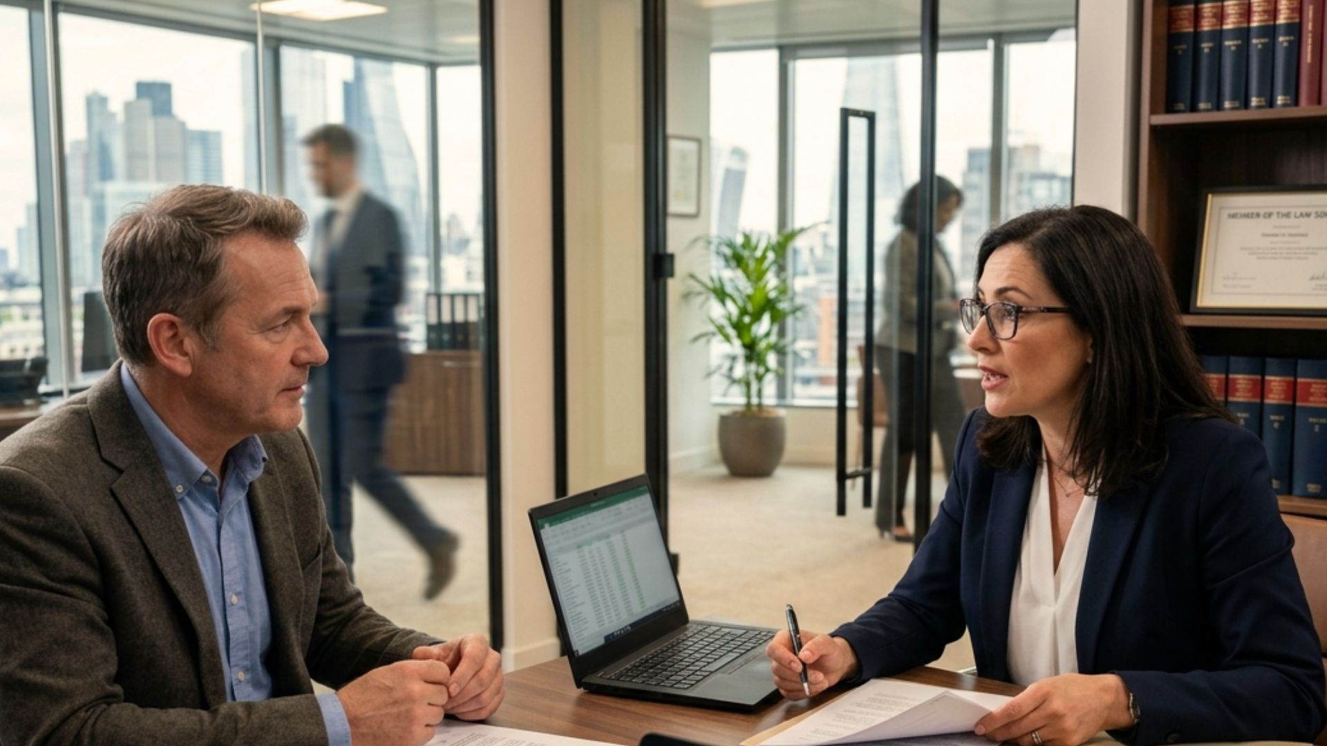 Professional meeting with Wisconsin estate planning attorney to discuss pre-retirement incapacity planning, powers of attorney, and income protection
