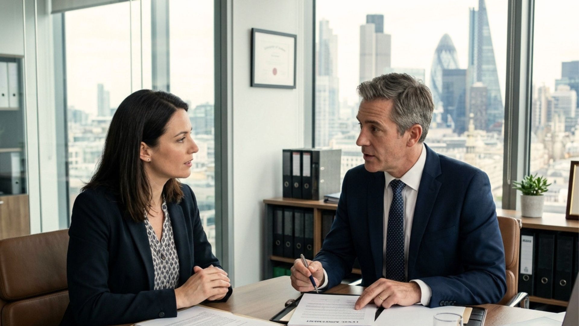 Brookfield business owner meeting with an estate planning attorney to discuss an asset protection trust for personal wealth, company assets, and business succession