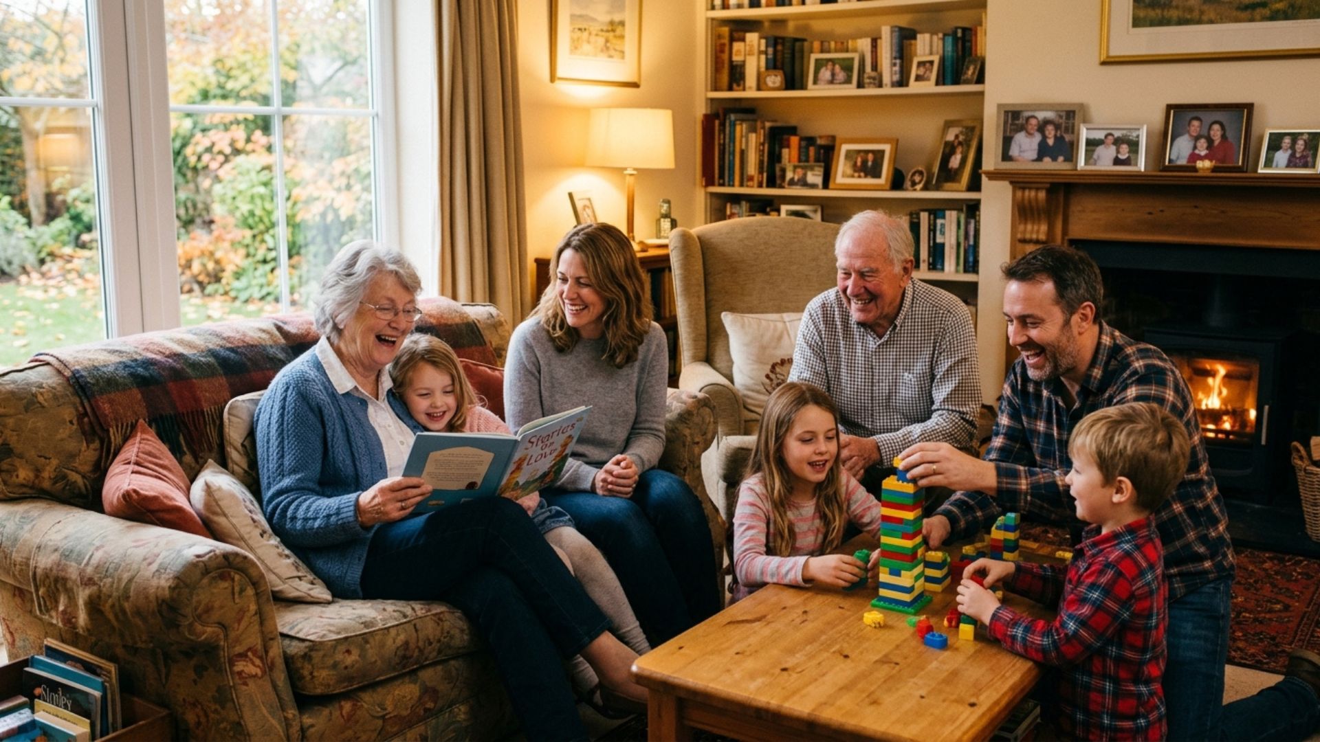 Older adults spending time with family while celebrating National Senior Citizens Day and the wisdom of senior citizens