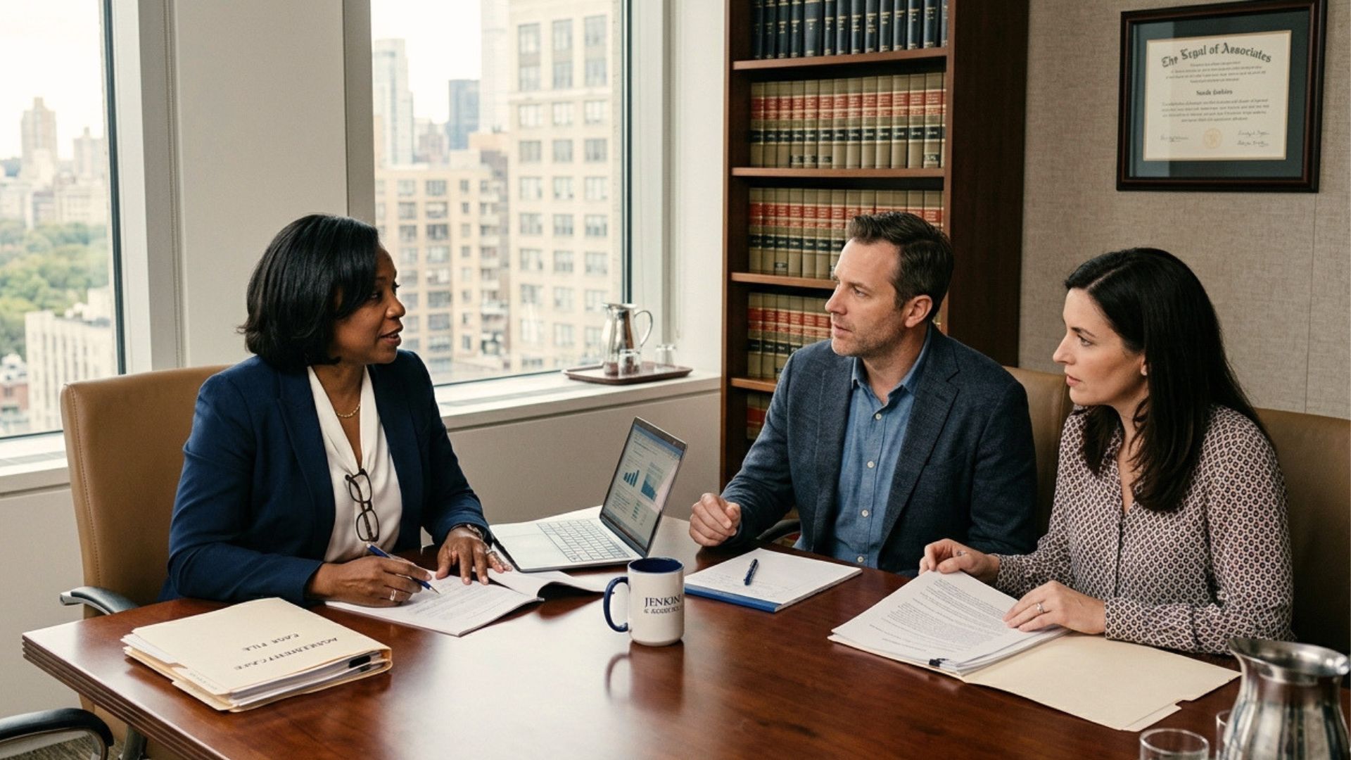 Wisconsin personal representative meeting with a probate attorney to discuss probate bond requirements, estate assets, and fiduciary responsibilities