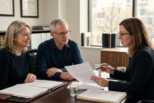 Wisconsin family meeting with an estate planning attorney to review wills, trusts, beneficiary designations, probate avoidance, and long-term legacy planning beyond federal estate tax concerns