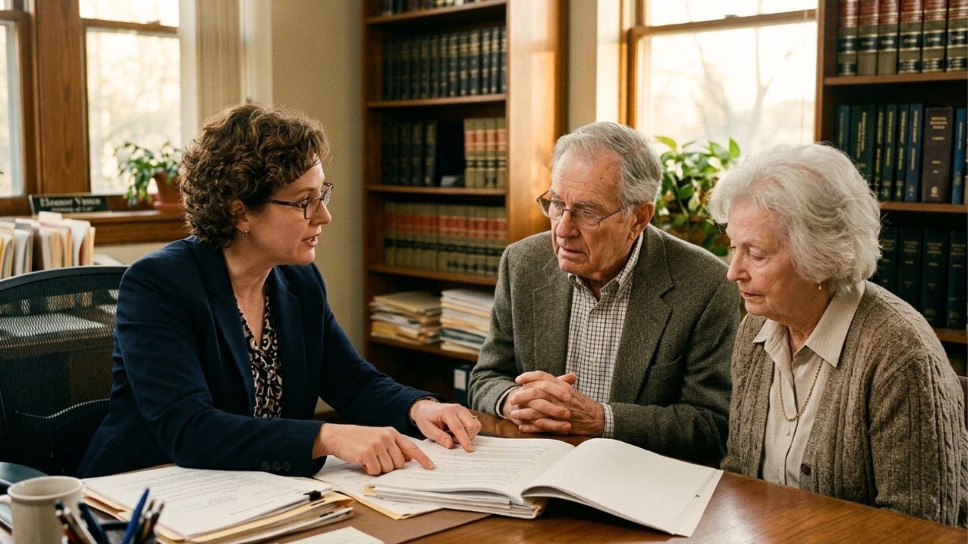 Wisconsin elder law attorney helping an older couple understand spousal impoverishment rules, Medicaid eligibility, asset limits, and long-term care planning