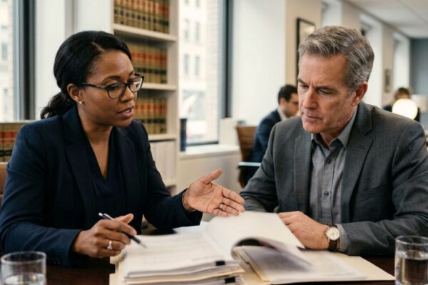 Madison estate planning attorney reviewing stock options, RSUs, and equity compensation with a professional